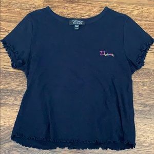 BLACK TOPSHOP SHORT SLEEVE T-SHIRT